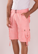 The Classic Cargo Shorts Solid Peach