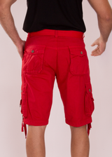 The Classic Cargo Shorts Solid Red