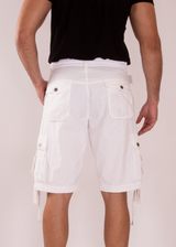 The Classic Cargo Shorts Solid White