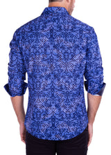 Metallic Geo Paisley Long Sleeve Dress Shirt