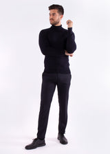 Ribbed Turtleneck Sweater