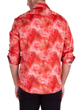 Subtle Fog Paisley Silk Texture Long Sleeve Dress Shirt