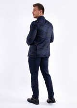 Navy Jacquard Evening Blazer