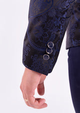 Navy Jacquard Evening Blazer