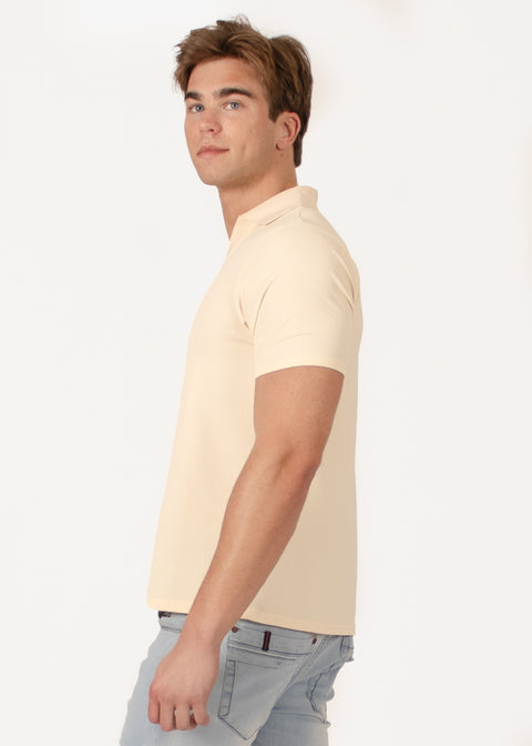 Buttonless Four-Way Stretch Polo Shirt