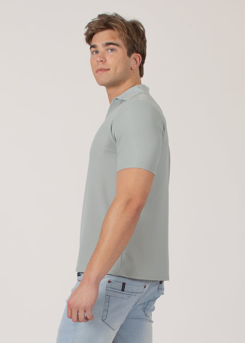 Buttonless Four-Way Stretch Polo Shirt