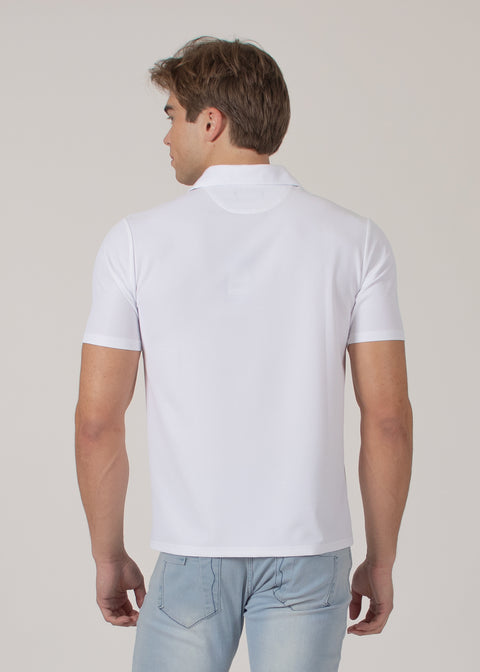 Buttonless Four-Way Stretch Polo Shirt