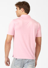 Four-Way Stretch Polo with Three-Button Collar