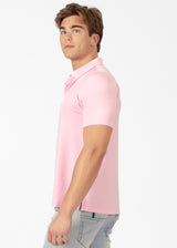 Four-Way Stretch Polo with Three-Button Collar