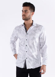 Fog Smudge Long Sleeve Dress Shirt White