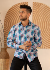 Pastel Paisley Long Sleeve Dress Shirt