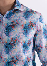 Pastel Paisley Long Sleeve Dress Shirt