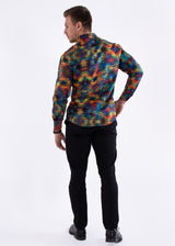 Multicolor Patterned Long Sleeve Dress Shirt