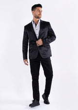 Black Satin Evening Blazer