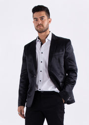 Black Satin Evening Blazer