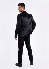 Black Satin Evening Blazer