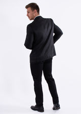 Black Micro Zig-Zag Evening Blazer