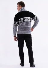 High-Neck Pullover Sweater Black