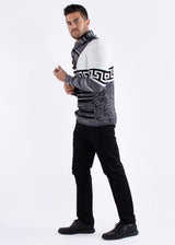 High-Neck Pullover Sweater White