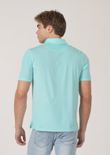 Four-Way Stretch Polo with Three-Button Collar