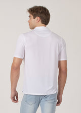 Four-Way Stretch Polo with Three-Button Collar