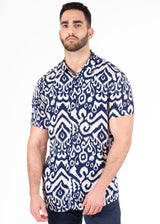 Abstract Short Sleeve Dress Shirt