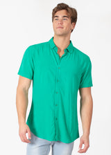 Solid Short Sleeve Dress Shirt