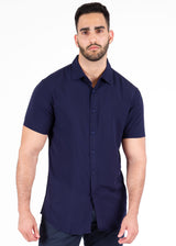 Solid Short Sleeve Dress Shirt