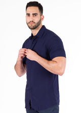 Solid Short Sleeve Dress Shirt