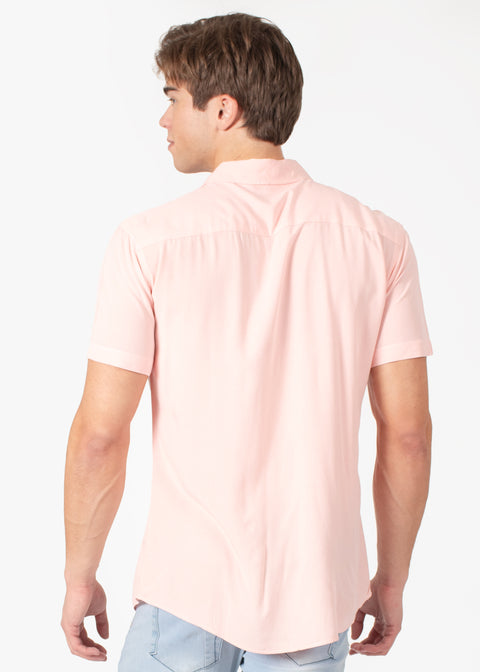 Solid Short Sleeve Dress Shirt