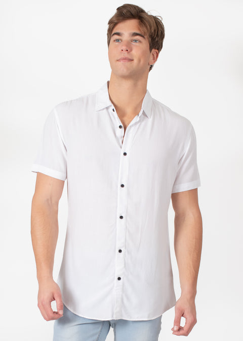 Solid Short Sleeve Dress Shirt