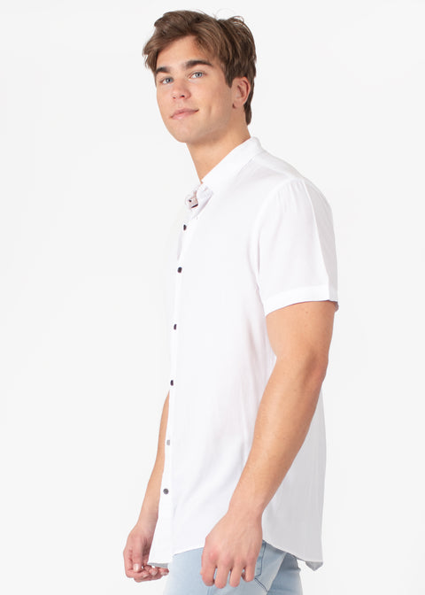 Solid Short Sleeve Dress Shirt