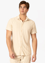 Naturally Chic Button-Up Short Sleeve Dress Shirt