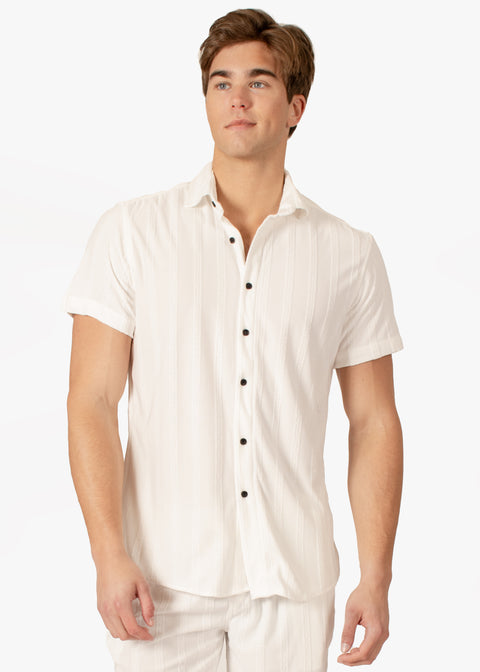 Naturally Chic Button-Up Short Sleeve Dress Shirt