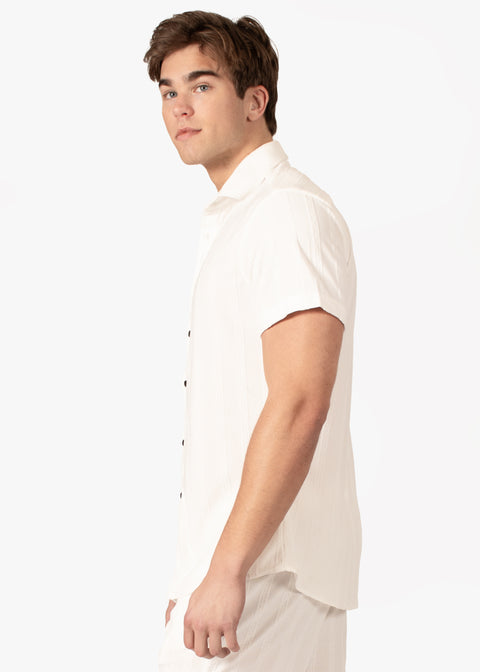 Naturally Chic Button-Up Short Sleeve Dress Shirt