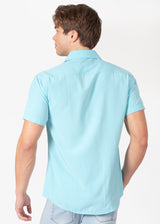 Elegant Solid Short-Sleeve Dress Shirt