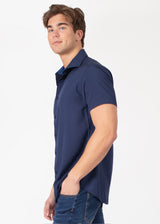 Textured Collar Fit Short Sleeve Dress Shirt