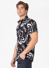 Fluid Fusion Button-Up Short Sleeve Dress Shirt