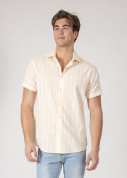 Button Up Short Sleeve Soft Lines Pattern