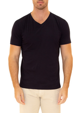 Men's Essentials Cotton V-Neck Solid Navy