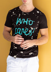 Who Cares Graphic Tee Black