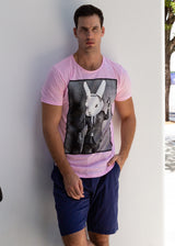 DJ Bunny Graphic Tee Pink