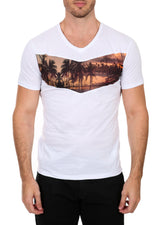 California Sunset Graphic Tee White