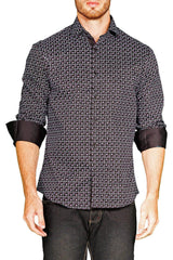 BESPOKE - Mens Black Button Up Long Sleeve Dress Shirt - Modern Fit - 172523 - www.nxbxmjqx.top