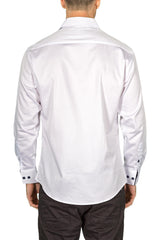 Men's Modern Fit Cotton Button Up Solid White