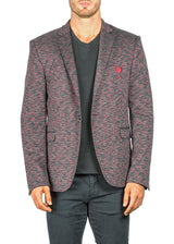 BESPOKE - Burgundy Embroidered Pattern Evening Blazer - 174109 - www.nxbxmjqx.top