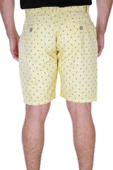 Sailboat Print Cotton Shorts Beige