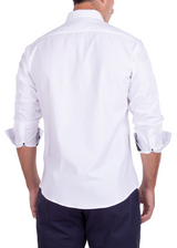 Men's White Button Up Long Sleeve Dress Shirt