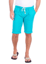 Men's Essentials Linen Drawstring Shorts Solid Teal