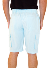 The Linen Cargo Shorts Soft Mint